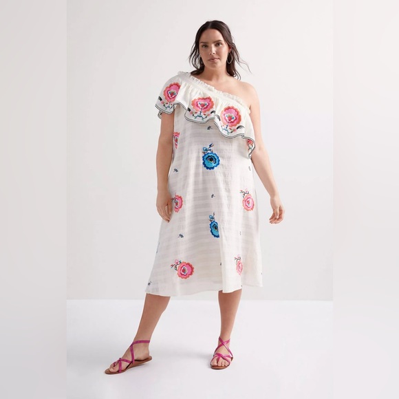 Anthro Plenty By Tracy Reese Embroidered Dress - Picture 2 of 7